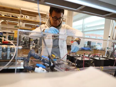 Clean Energy Research Lab student at work