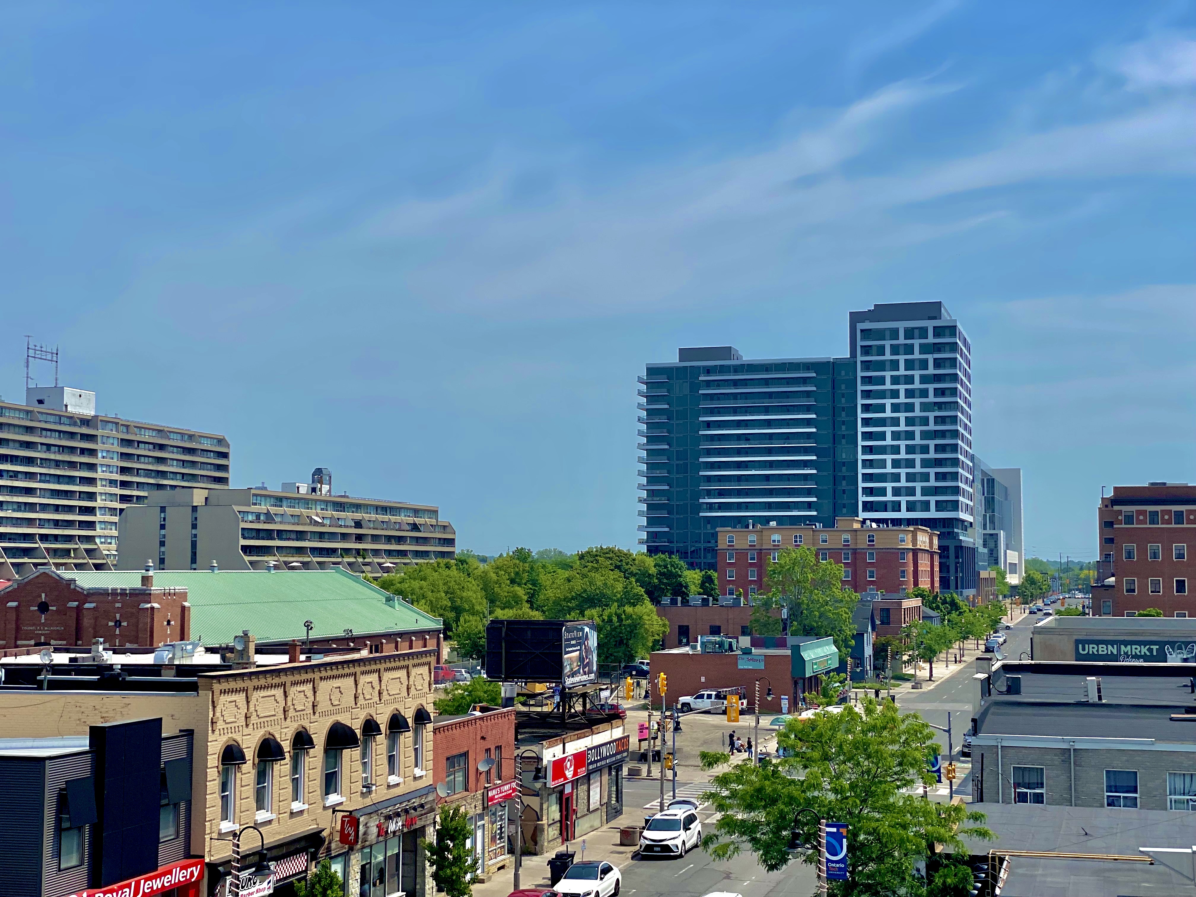 Downtown Oshawa Bond St. facing East