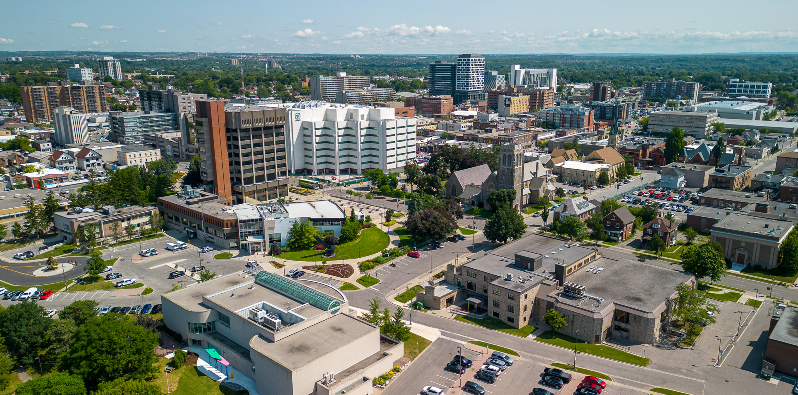 Downtown Oshawa view of City Hall